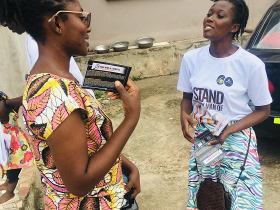 Two friends stop to hear the Gospel